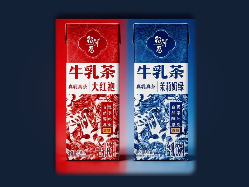 留鲜君牛乳茶系列 - 茉莉奶绿 & 大红袍